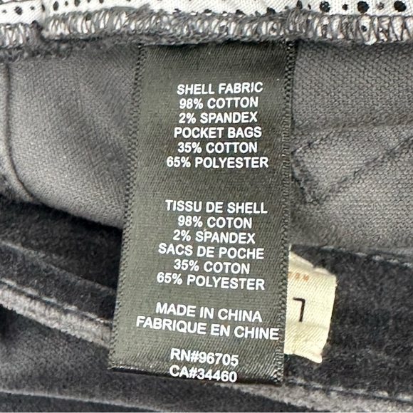 La Vie Women’s size 29 Clemence Gray Velvet High Rise Skinny Straight Leg Pants - Picture 12 of 16